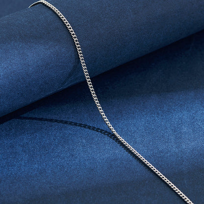 close up shot of silver connell chain 